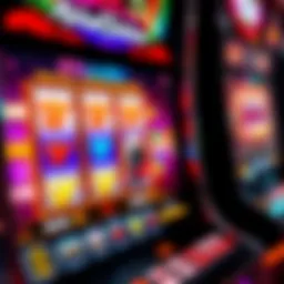 Close-up view of the Michael Jackson slot machine interface showcasing vibrant graphics.