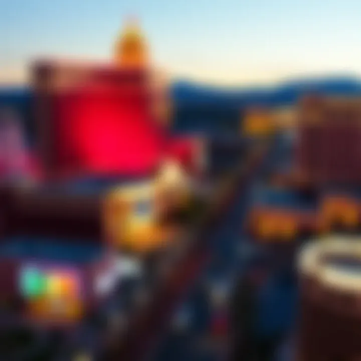 Monte Carlo on the Las Vegas Strip Panoramic view of the Strip highlighting the Monte Carlo's location
