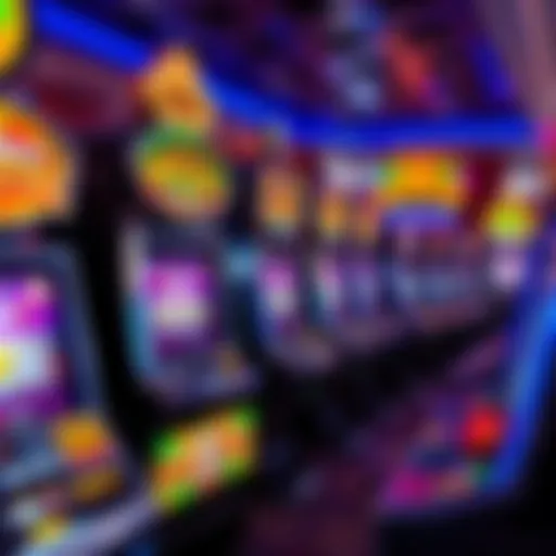 Latest Slot Machine Designs A vibrant display of the latest slot machine designs in Las Vegas