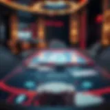 Futuristic poker table with holographic display