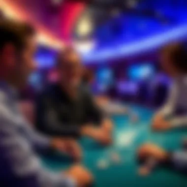 Thrilling Card Game Experience Exciting moment at a card table on the cruise ship