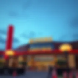 Exterior view of Rivers Casino showcasing its architectural design