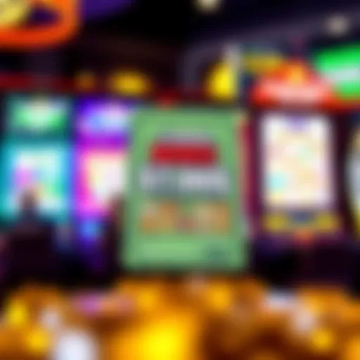 Digital scratch ticket interface showcasing various designs