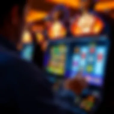 Digital Interaction in Slot Gaming A player engaging with a slot game interface on a digital device