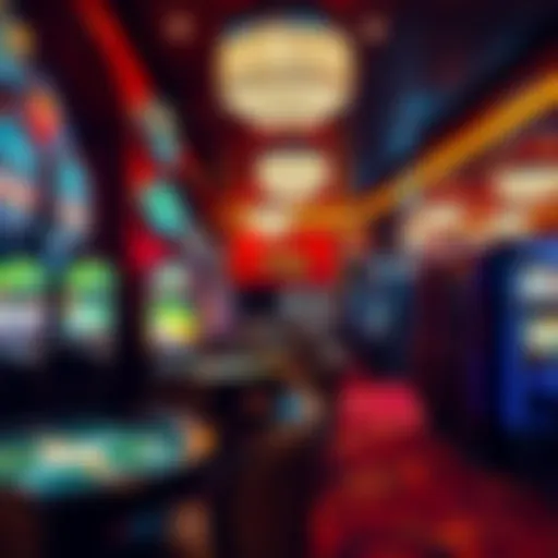 Interior layout of Red Stag Casino showcasing gaming tables and machines