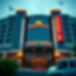 Luxurious view of the Resort World Casino Hotel exterior showcasing modern architecture