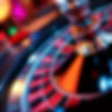 A captivating roulette wheel with vibrant colors and sleek design