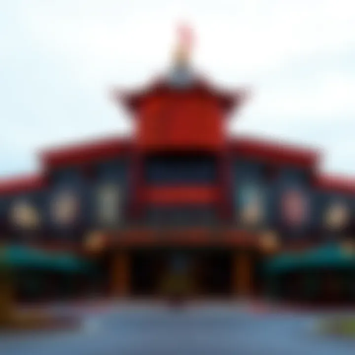 A panoramic view of Seven Clans Casino showcasing its vibrant exterior