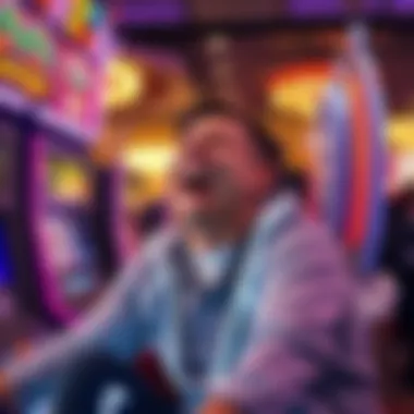 Player excited after a big win