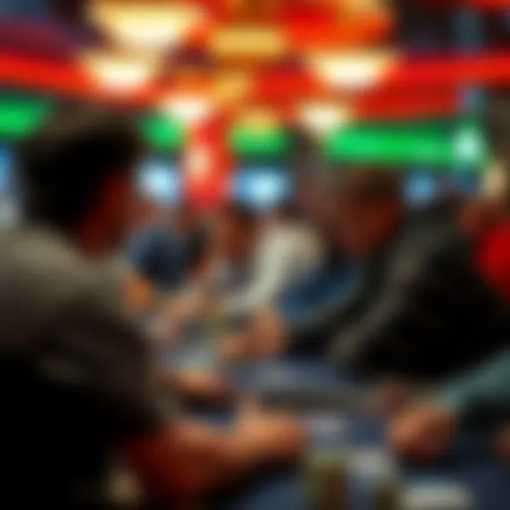 Thrilling Freeroll Tournament Action A visual representation of a freeroll tournament with players competing in a lively environment