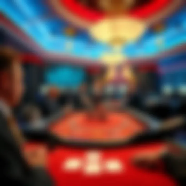 The Virtual Casino Experience An immersive scene depicting a virtual casino environment