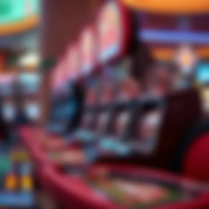 Popular Online Casino Games An imaginative depiction of popular online casino games like slots and poker