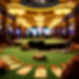 Historical view of blackjack tables in a casino setting