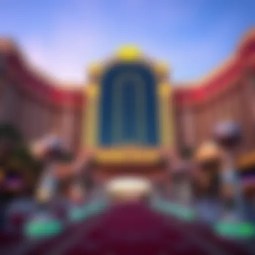 The majestic facade of the Mirage hotel showcasing its architectural beauty