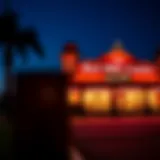 Exterior view of The Red Mile Casino highlighting its architectural design