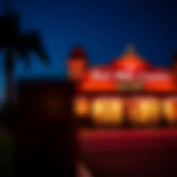 Exterior view of The Red Mile Casino highlighting its architectural design