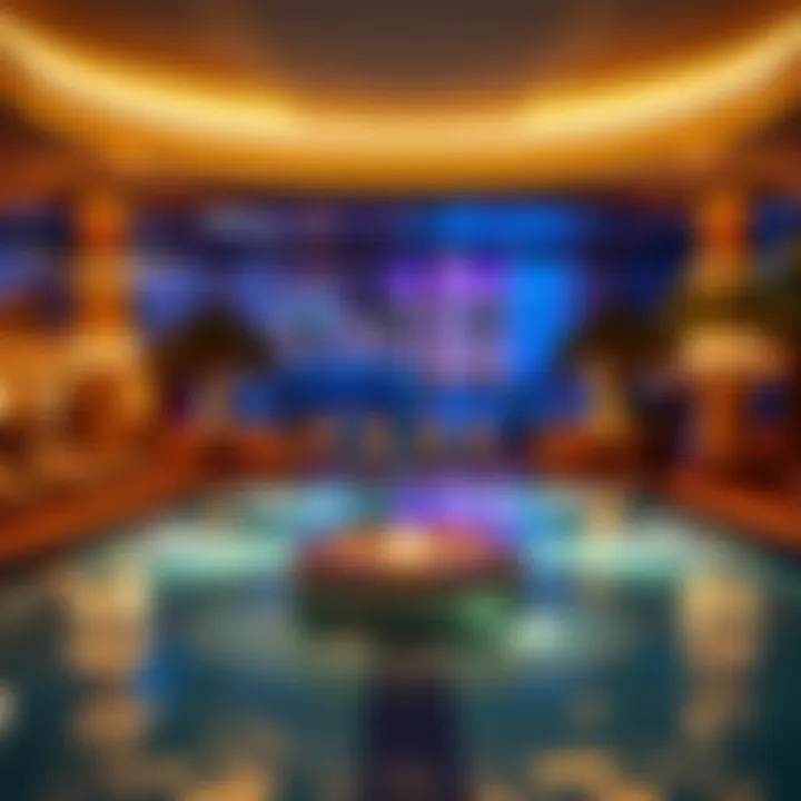 A scenic view of the Encore pool area, embodying luxury and leisure