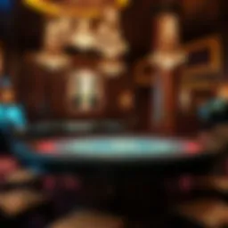 Elegant MGM poker table showcasing intricate design and craftsmanship