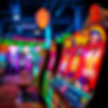 Colorful casino slot machine display