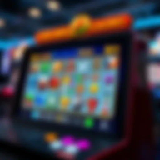 Illustration of an online scratch card interface showcasing various designs and themes.