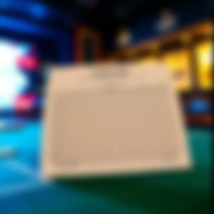 Example of a completed score sheet