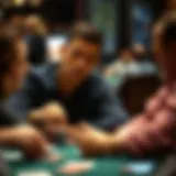 A focused player studying their opponent's behavior