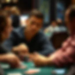 A focused player studying their opponent's behavior