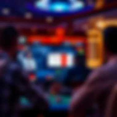 Online Poker Game Interface A digital representation of an online poker game interface showcasing various players.