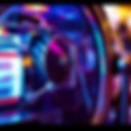 Intricate design of a slot machine showcasing its mechanics