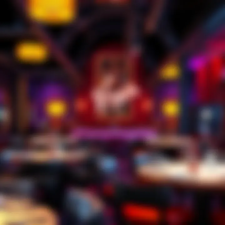 Unique thematic restaurant interior with creative decor and thematic elements