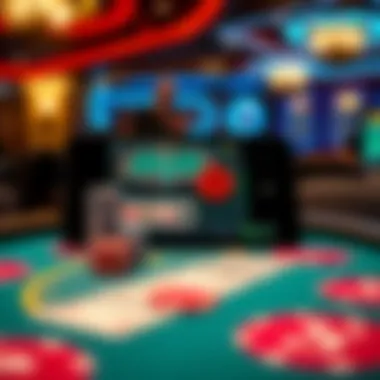 A virtual poker table representing online strategies and gameplay on the WSOP app