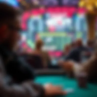 Illustration of a player analyzing strategies and tactics within the WSOP app environment