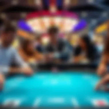 Social Dynamics of Zynga Poker A representation of the social features in Zynga Poker, highlighting player interactions